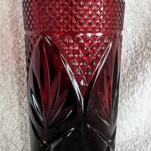 Cristal D'Arques-Durand 6 1/4"x 3" Glasses Antique Ruby Pattern from 1999-2008 - Picture 6 of 8